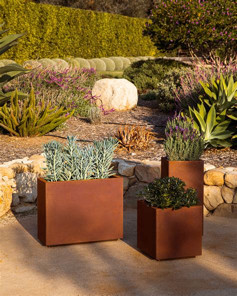 veradek corten steel planters